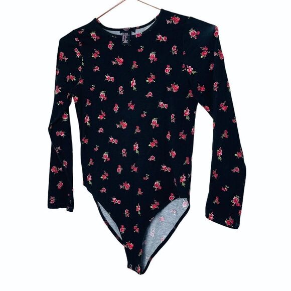 EUC Forever21 Girls Floral Bodysuit 13/14 - Picture 1 of 5